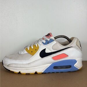 Nike Air Max 90 White Black Pure Platinum CZ3950-100 Women's Size 10.5